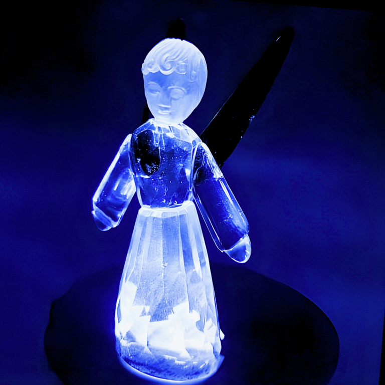 Kristalglas Staande Engel Beeldje – Groen (12 cm)