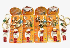 Lucky Cat Porseleinen Sleutelhangers (6 stuks)