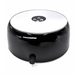 Ronde zwarte display lichtvoet II – 9 cm