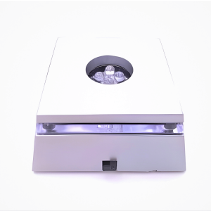 Zilverkleurige vierkante display lichtvoet – 6,8 cm