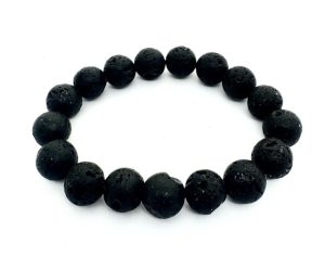 12 mm Edelsteen Armband Zonder Doos - Lavasteen