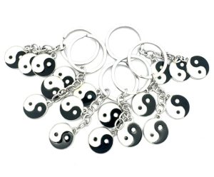 Groothandel 3-in-1 Yin Yang Metalen Sleutelhanger (6 stuks)