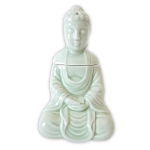 Jade meditatie Boeddha oliebrander luxe
