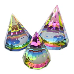 Kristalprisma Yin Yang gekleurd 6 × 6 cm