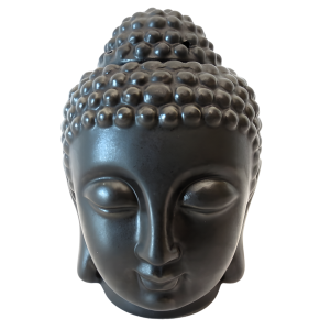 Zwarte Boeddha Hoofd Oliebrander(13 cm)