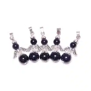 Engel Edelsteen Pendant Set (5st) - Blauw Zandsteen