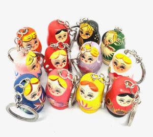 Matroesjka Sleutelhanger – Set (12 stuks)