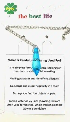 Turkoois Kristalpunt Pendel met Ketting