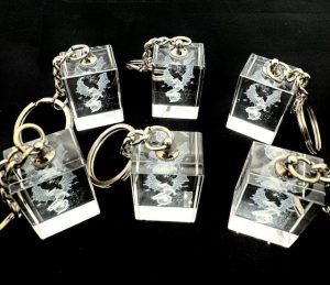 Kristallen Draak Sleutelhanger Set – (6 Stuks)