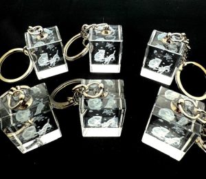 Kristallen Katten Sleutelhanger Set – (6 Stuks)