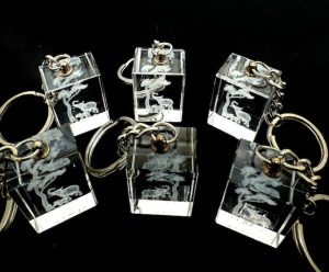 Kristallen Olifant Sleutelhanger Set – (6 Stuks)