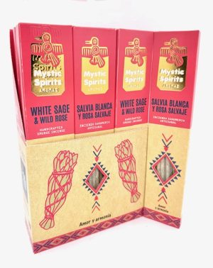 Mystic Spirits Witte Salie & Wilde Roos–Handgemaakte Smudge Wierook