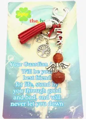 Rood “LUCK” Angel Sleutelhanger