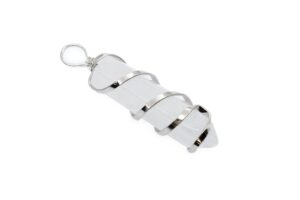 Bergkristal Edelsteen Draadwikkeling Hanger