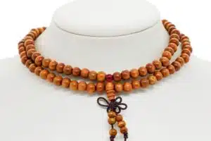 8 mm Bruine Houten Mala Ketting (90cm)