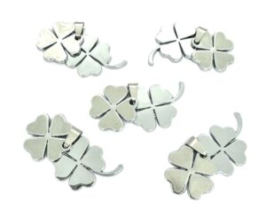 Metalen Klavertje Vier Hangers (5 Stuks)